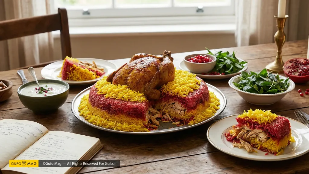 طرز تهیه ته چین مرغ با لبو