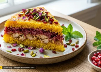 دستور پخت ته چین مرغ و لبو