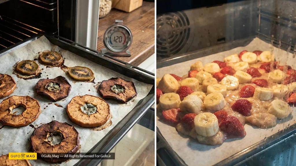 اشتباهات رایج شامل سوختن چیپسها در دمای بالا و چسبیدن برشها به دلیل عدم رعایت فاصله