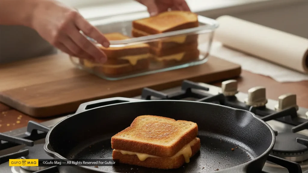 روش نگهداری ساندویچ تست پنیری