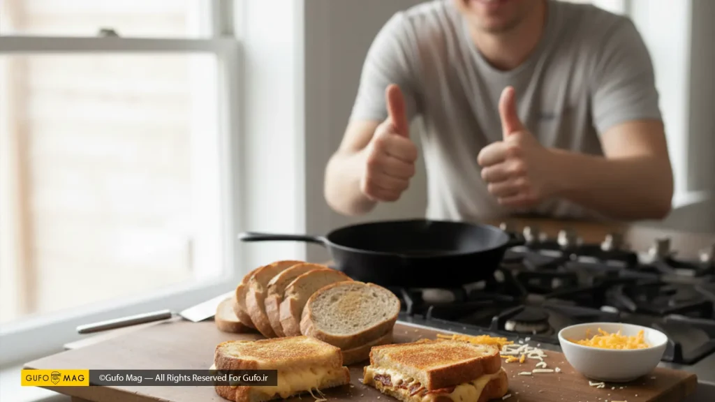 طرز تهیه ساندویچ پنیر گریل شده