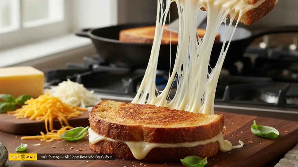 دستور پخت ساندویچ تست پنیری