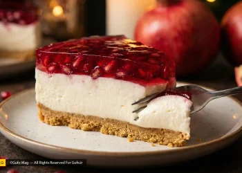 : چیزکیک انار یخچالی مجلسی مناسب شب یلدا