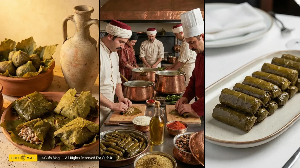 سیر تکاملی دلمه از دوران باستان و آشپزخانه عثمانی تا سرو مدرن امروزی