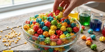 طرز تهیه پاپ‌کورن طعم‌دار رنگی