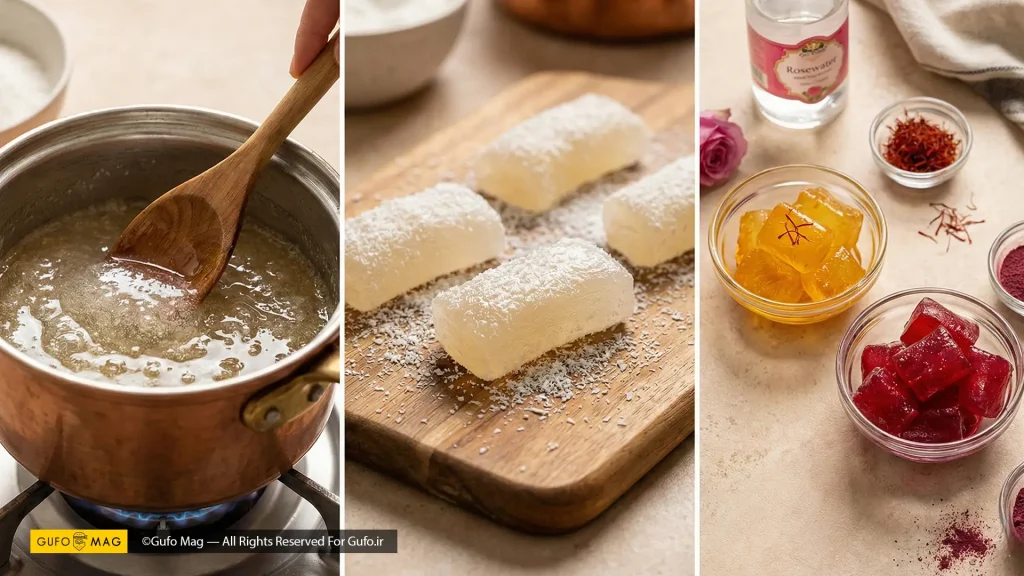 نمای نزدیک از بافت شفاف و بدون ترک باسلوق حرفهای