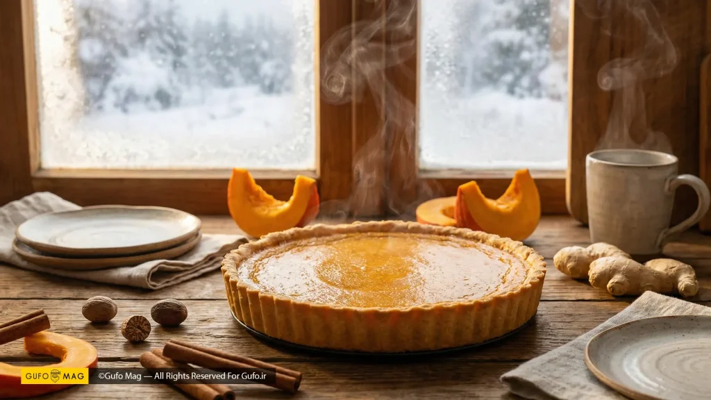 تارت کدو حلوایی داغ و معطر