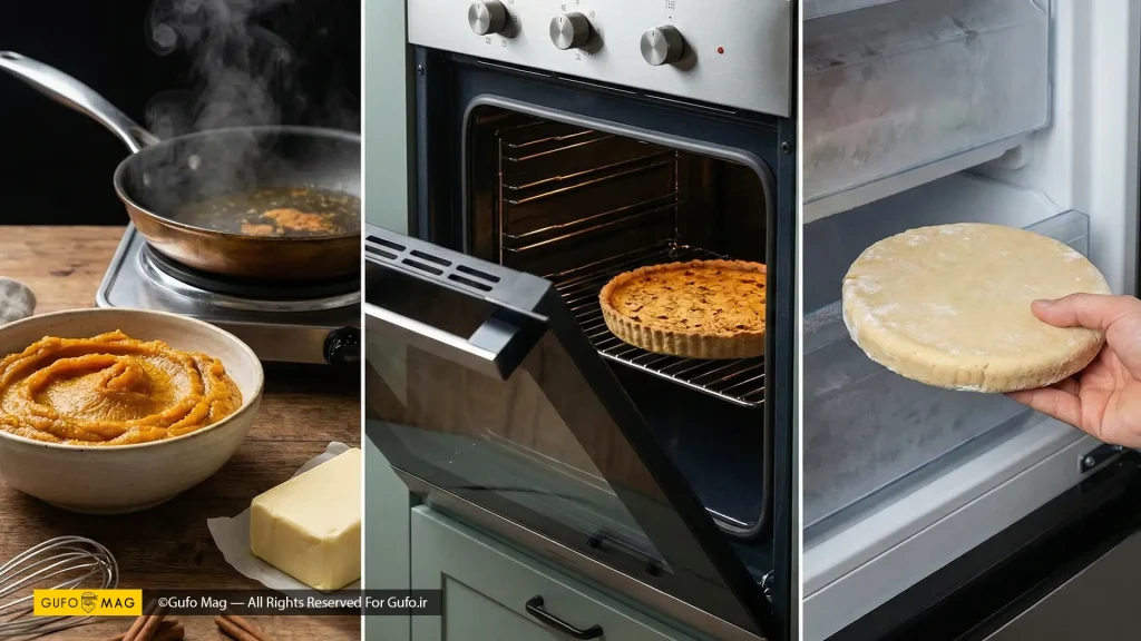 مراحل گامبهگام تهیه تارت، از آمادهسازی خمیر تا پخت نهایی