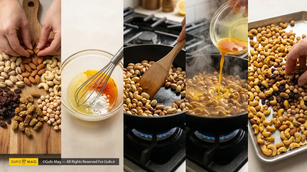 طرز تهیه آجیل بوداده شده در خانه