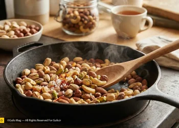 آموزش تفت دادن حرفه‌ای آجیل مشکل‌گشا و چهارمغز خانگی