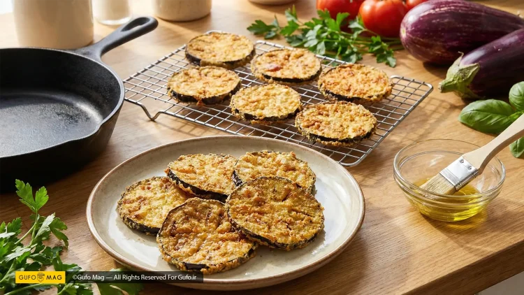 اصول سرخ کردن بادمجان با کمترین روغن
