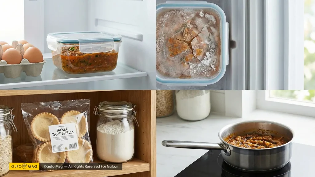 روش نگهداری تارت‌های میرزاقاسمی در یخچال