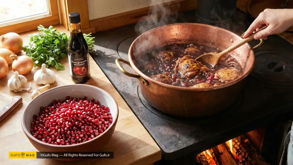 دستور پخت مرغ ناردونی مازندرانی