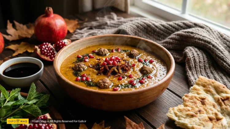 طرز تهیه آش انار با گوشت