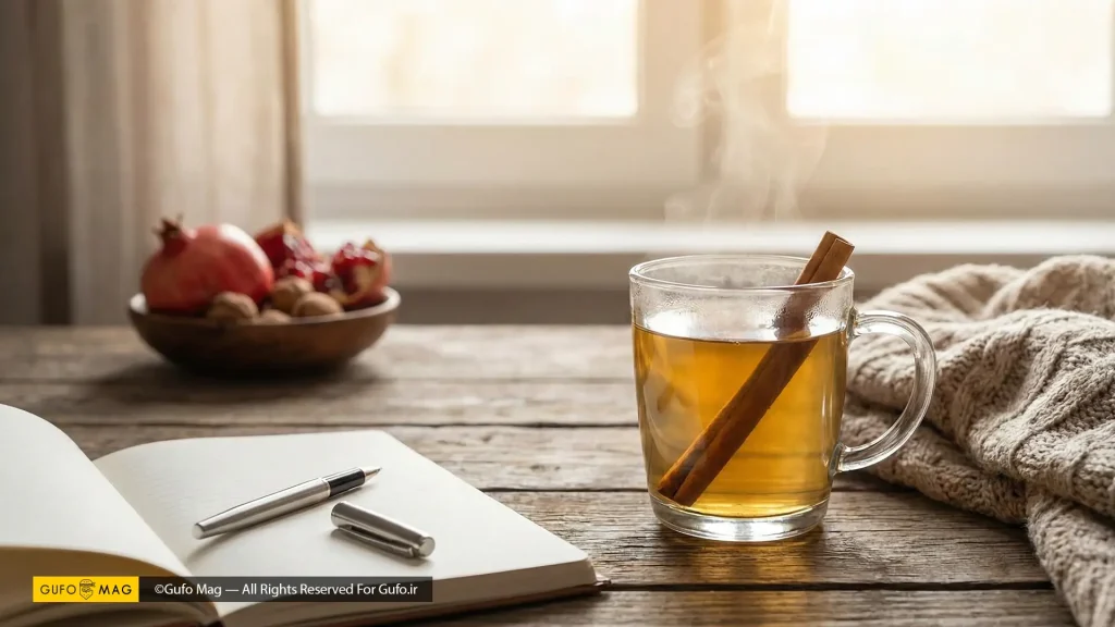 دستور پخت یک فنجان دمنوش داغ آرامش بخش