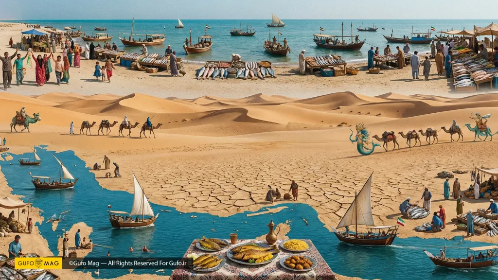منظره تضاد کویر مرکزی ایران با سواحل پررونق شمال و جنوب