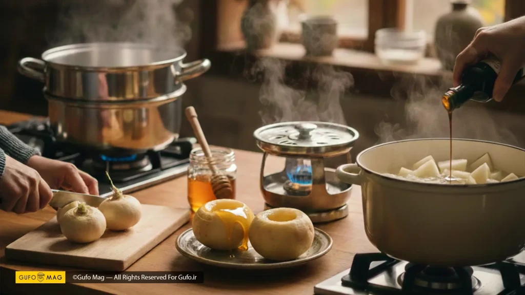 سه روش برای پخت شلغم مرحله به مرحله