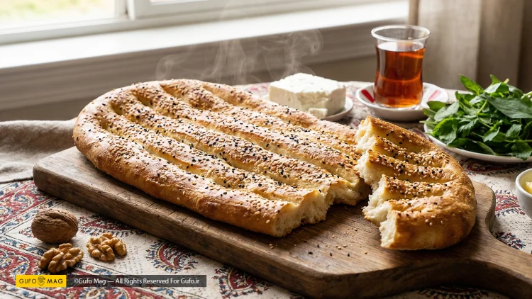 طرز تهیه نان بربری در خانه برای میز صبحانه
