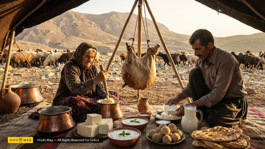 نحوه استفاده روزانه از لبنیات ایرانی