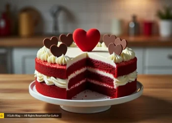 طرز تهیه کیک ردولوت ولنتاین