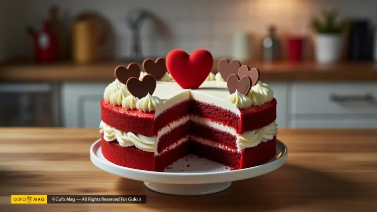 طرز تهیه کیک ردولوت ولنتاین