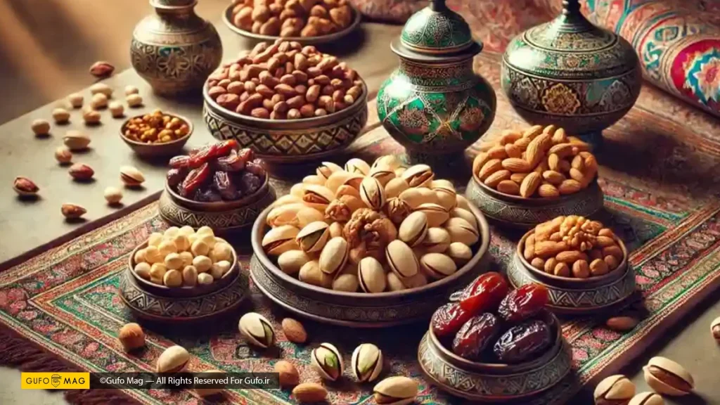 انواع خشکبار و مسیر تاریخچه در ایران