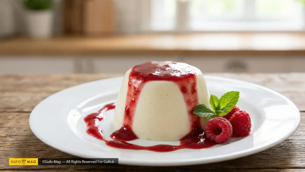 تهیه پاناکوتا و دیزاین برای سرو