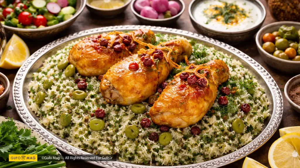 طرز تهیه باقالی پلو با مرغ