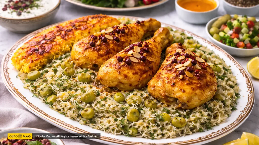 طرز تهیه باقالی پلو با گوشت در خانه