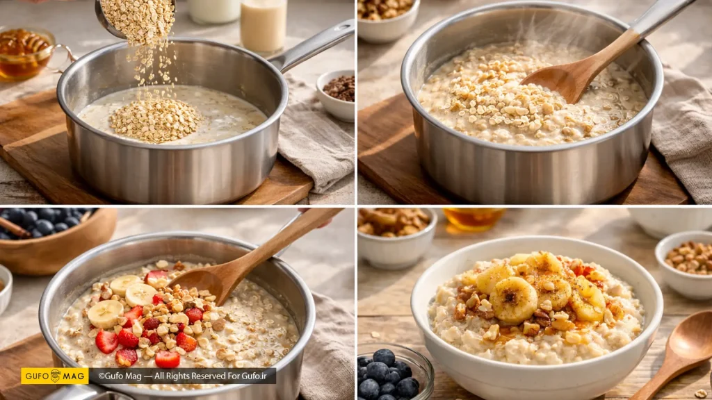 طرز تهیه پخت اوتمیل 