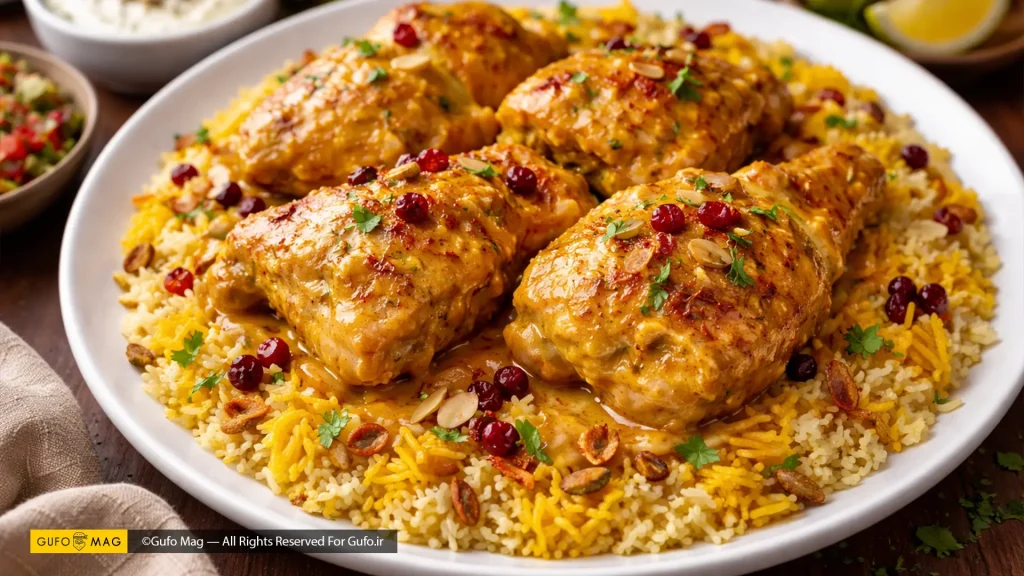 طرز تهیه مرغ زعفرونی