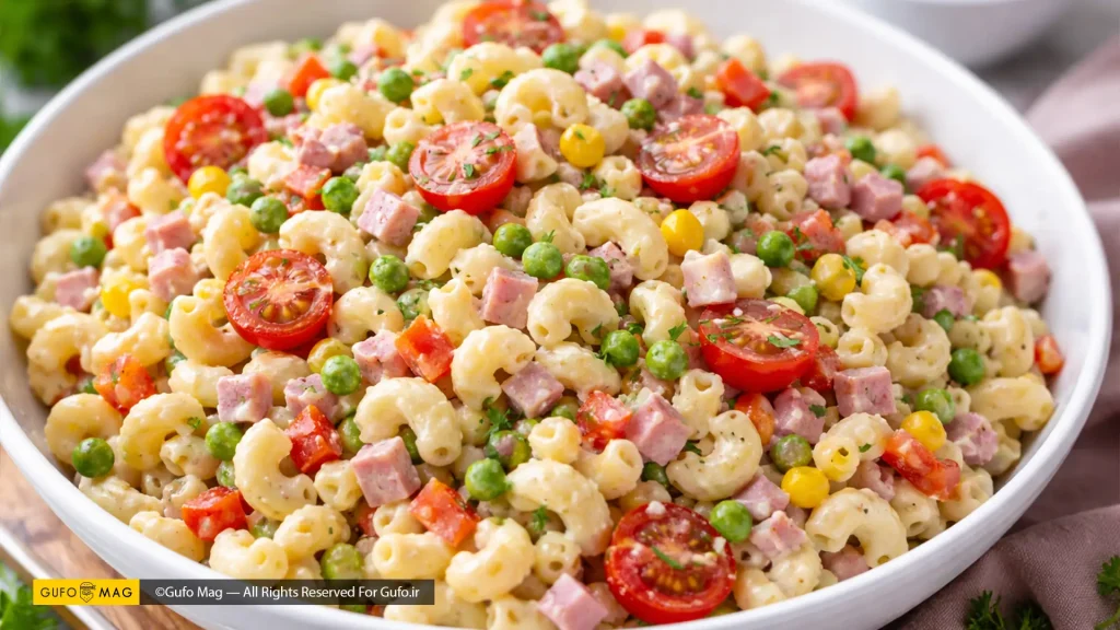 دستور پخت حرفه‌ای سلاد ماکارونی