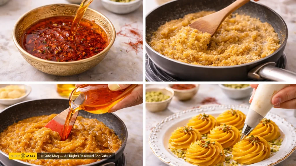 نکات و فوت و فن حلوا زعفرانی 