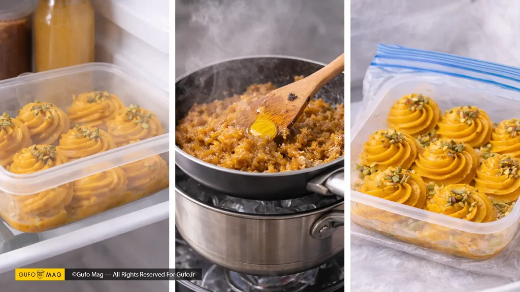 روش نگهداری حلوا زعفرانی 