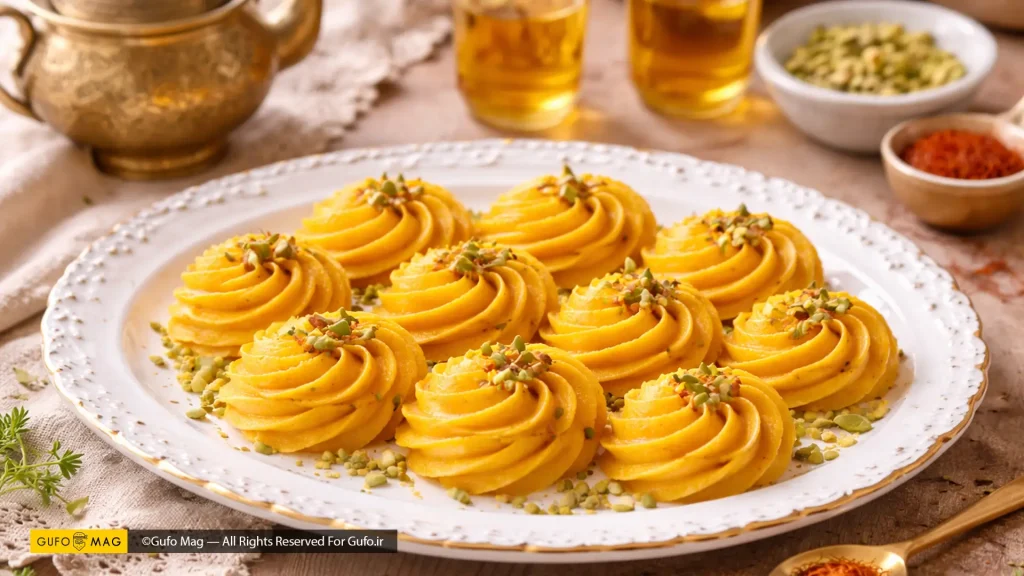 طرز تهیه حلوا زعفرونی
