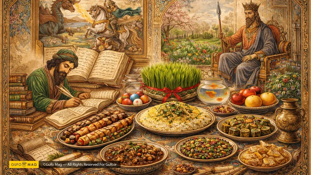 تأثیر غذاهای نوروزی در هنر و ادبیات