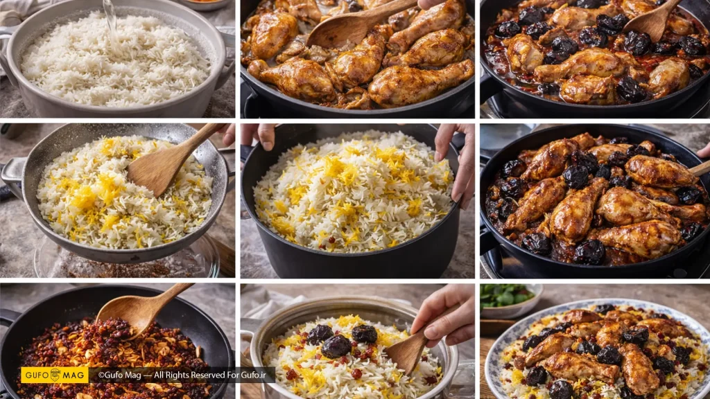 نکات و فوت‌وفن‌های سرآشپز پلو مرغ و آلو
