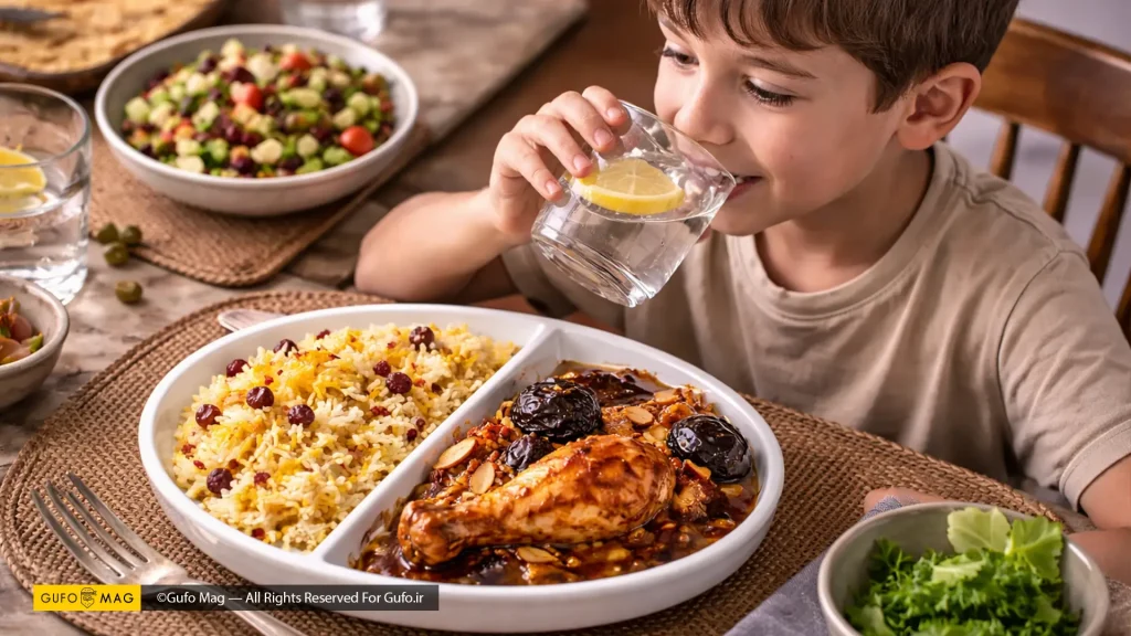 تهیه پلو مرغ و آلو غذای خوشمزه خانگی 