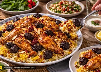 طرز تهیه پلو مرغ و آلو