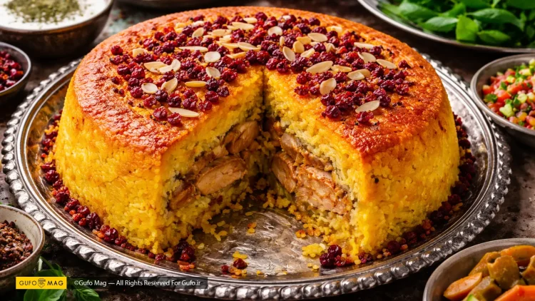 طرز تهیه ته‌چین مرغ