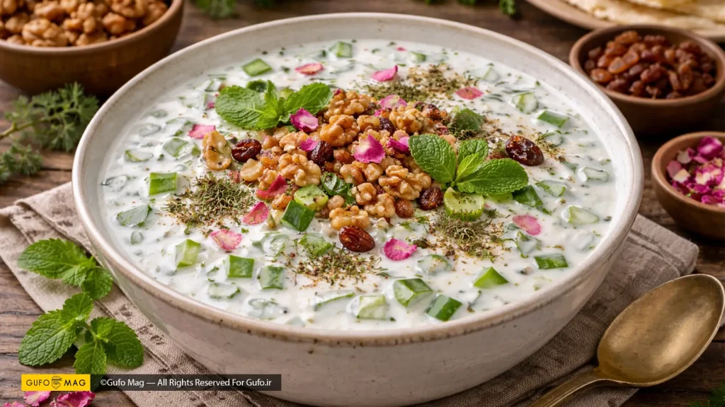 طرز تهیه آبدوغ خیار