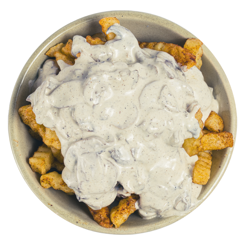 فرایز با سس قارچ گوفو